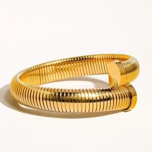 Elegant Gold Coil Bracelet